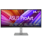 Monitor Profesional ASUS ProArt Display PA34VCNV 34"/ UWQHD/ Multimedia/ Regulable en altura/ Negro y Plata