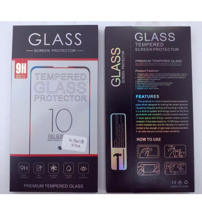 Protector cristal tamplado negro curvo para IPhone XS IPhone 11 Pro