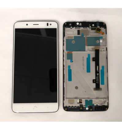 Pantalla LCD para BQ Aquaris V Plus VS Plus TFT5K2319FPC-A2-E mas tactil blanco mas marco negro