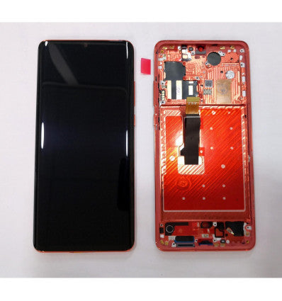 Pantalla LCD para Huawei P30 Pro mas tactil negro mas marco rojo Premium