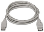 Cable Alargador USB 2.0 Aisens A101-0014/ USB Macho - USB Hembra/ Hasta 2.5W/ 60Mbps/ 3m/ Beige