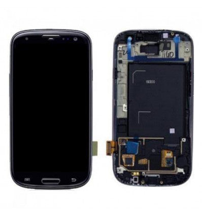 Samsung Galaxy i9300 táctil+lcd+marco negro premium