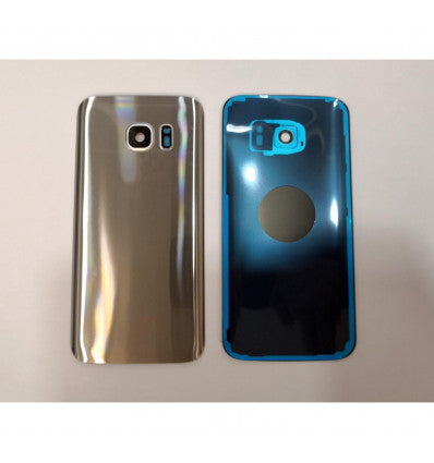 Tapa trasera o tapa bateria plata para Samsung Galaxy S7 SM-G930F mas lente camara