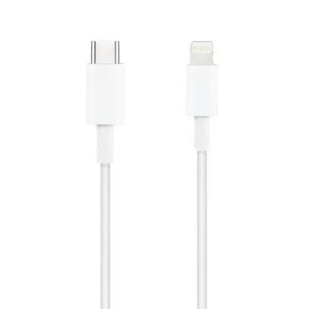 Cable USB 2.0 Tipo-C Lightning Nanocable 10.10.0601/ USB Tipo-C Macho - Lightning Macho/ 1m/ Blanco - PixelPlaza