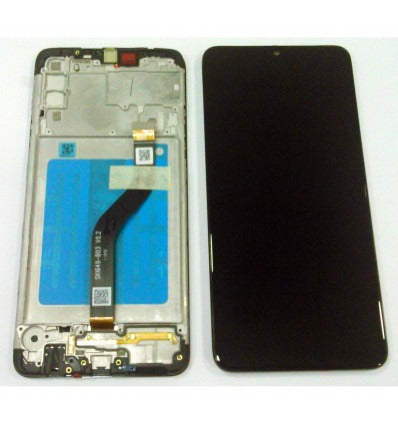 Pantalla lcd para Samsung Galaxy A20s A207F GH81-17774A + táctil negro + marco negro premium Service Pack