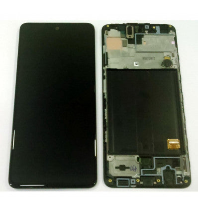 Pantalla lcd para Samsung Galaxy A51 A515F GH82-21669A + táctil negro + marco negro  Service Pack