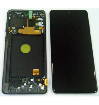 Pantalla lcd para Samsung Galaxy N770 NOTE 10 Lite GH82-22055A + táctil negro + marco negro premium Service Pack