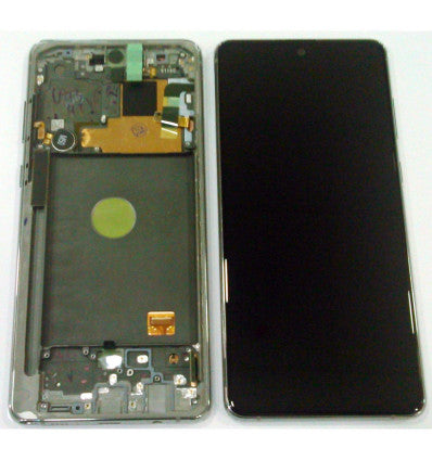 Pantalla lcd para Samsung Galaxy N770 NOTE 10 Lite GH82-22055B + táctil negro + marco plata premium Service Pack