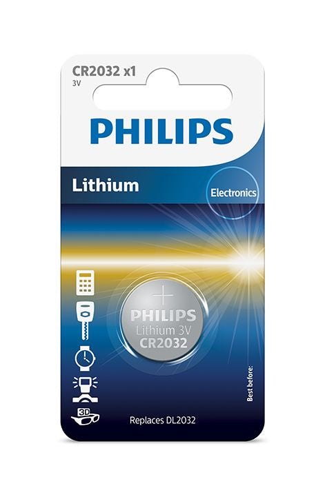 Pila de Botón Philips CR2032/ 3V