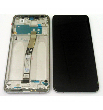 Pantalla lcd para Xiaomi Redmi Note 9s mas tactil negro mas marco blanco glacial calidad premium