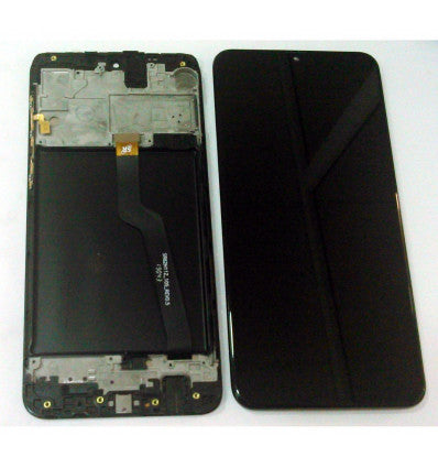 Pantalla lcd para Samsung Galaxy A10 SM-A105F SM-A105D M10 SM-M105F + tactil negro + marco Single sim compatible