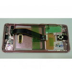 Pantalla lcd para Samsung Galaxy S20 SM-G980F GH82-22123C + tactil negro + marco Cloud Pink Premium Service Pack