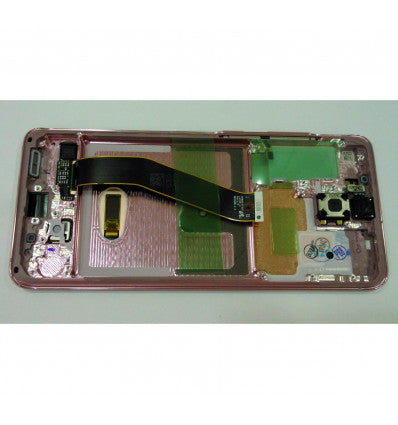Pantalla lcd para Samsung Galaxy S20 SM-G980F GH82-22123C + tactil negro + marco Cloud Pink Premium Service Pack