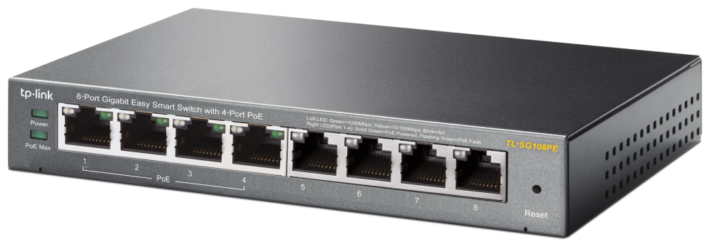 Switch 8 puertos tp - link tl - sg108pe easy