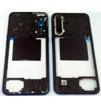 Carcasa central o marco azul para Oppo Realme X2 calidad premium