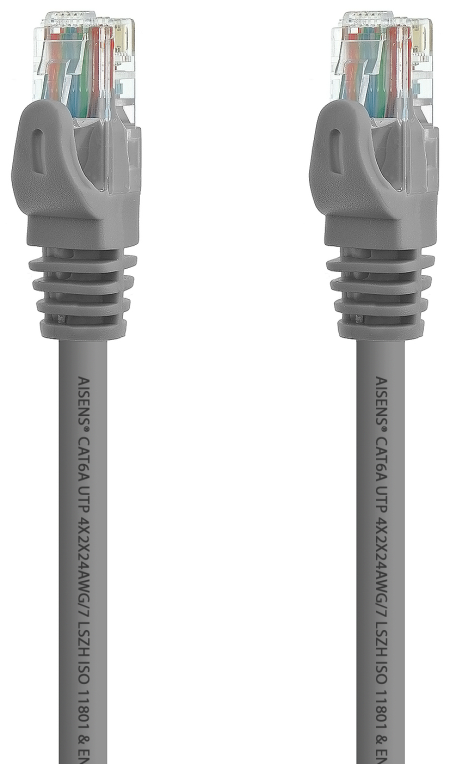 Cable de Red RJ45 UTP Aisens A145-0327 Cat.6A/ 2m/ Gris