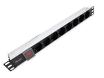 Regleta alimentacion Equip rack 19 pulgadas 1u 8 tomas 3500w cable 1.8m interruptor aluminio