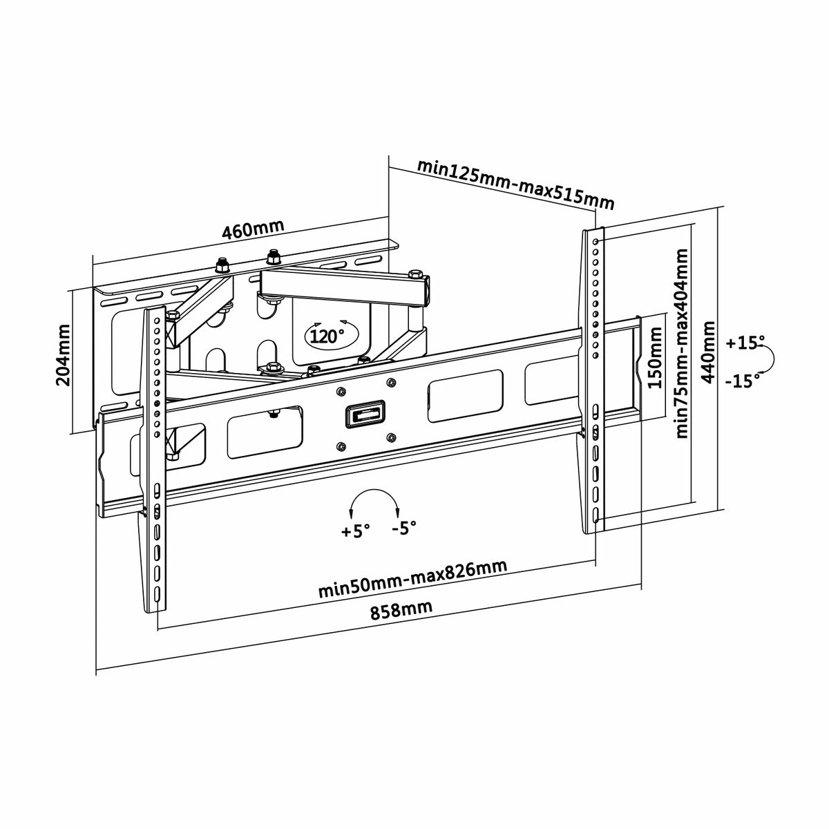 Soporte de Pared Giratorio/ Inclinable/ Nivelable Aisens WT70TSLE-029 para TV de 37-90"/ hasta 60kg