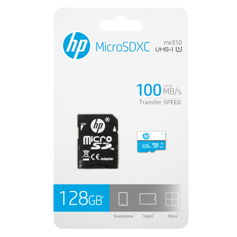 Tarjeta memoria micro secure digital micro sd HP 128GB class 10