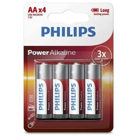 Pack de 4 Pilas AA Philips LR6P4B/05/ 1.5V/ Alcalinas - PixelPlaza