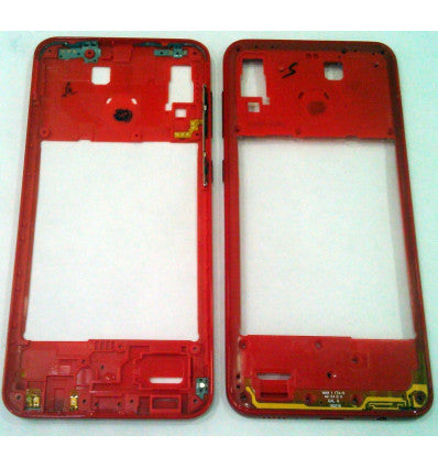 Carcasa central o marco rojo para Samsung Galaxy A20 A205 calidad premium A205FD SM-A205FD