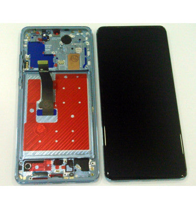 Pantalla LCD para Huawei P30 Pro VOG-AL00 VOG-AL10 VOG-L09 VOG-L29 VOG-TL00 mas tactil negro + marco azul oscuro co