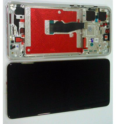 Pantalla lcd para Huawei P30 + tactil negro + marco dorado compatible