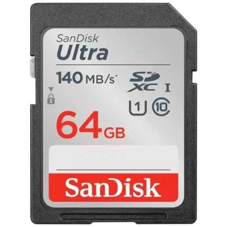 Tarjeta de Memoria SanDisk Ultra 64GB SD HC UHS-I - SDXC/ Clase 10/ 140MBs - PixelPlaza
