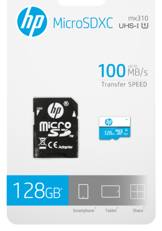Tarjeta memoria micro secure digital micro sd HP 128GB class 10