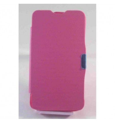 BQ Aquaris 4.5 Flip cover con iman carcasa rosa
