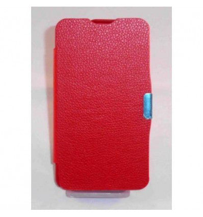 BQ Aquaris 4.5 Flip cover con iman carcasa rojo
