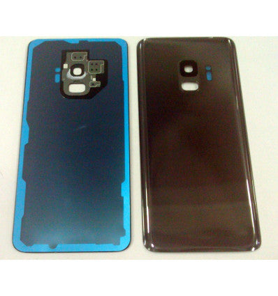 Tapa trasera o tapa bateria plata para SAMSUNG GALAXY S9 G960F mas lente camara calidad premium