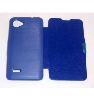 BQ Aquaris 5 Flip cover con iman carcasa Azul Oscuro