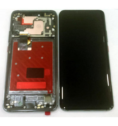 Huawei Mate 20 Pro 02352FRL pantalla lcd + táctil negro + marco negro premium + flex volumen