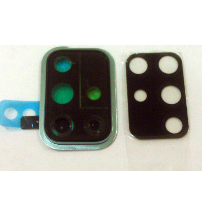 cubierta camara azul claro para Samsung Galaxy A71 A715 mas lente camara calidad premium