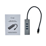 Hub i - tec USB - c con 3 puertos USB 3.0 y ethernet glan rj - 45