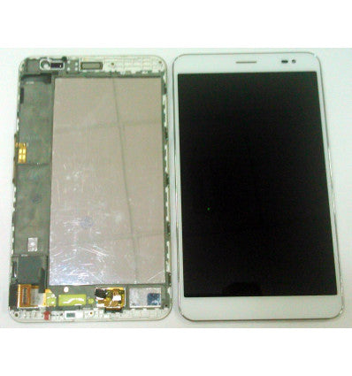 Pantalla lcd para Huawei Mediapad X1 7.0 7D-501L mas tactil blanco mas marco plata calidad premium