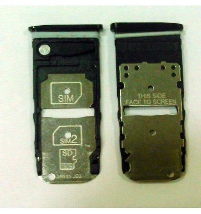 Soporte o bandeja sim negra para Motorola One Zoom calidad premium