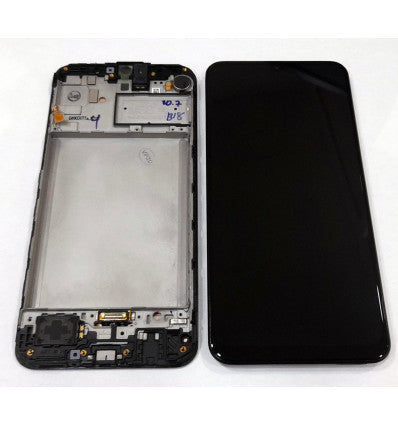 Pantalla lcd Samsung Galaxy M21 M215F GH82-22509A + táctil negro + marco negro premium service pack