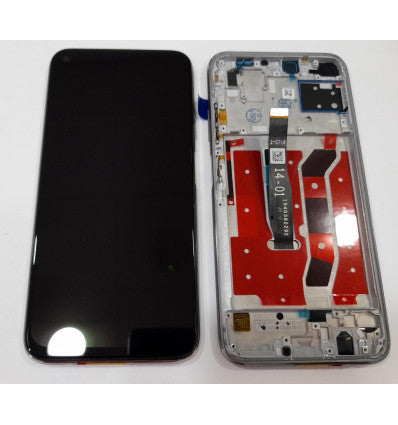 Pantalla LCD para Huawei P40 lite mas tactil negro mas marco plata calidad premium
