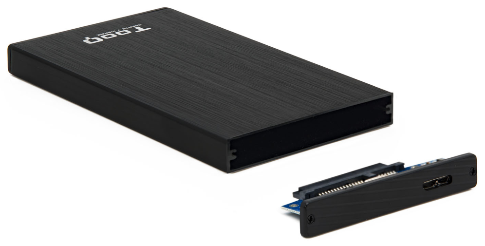 Caja externa TooQ tqe - 2527b para HDD - SSD 2.5 pulgadas 9.5mm SATA USB 3.0 negra