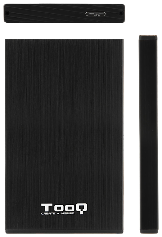 Caja externa TooQ tqe - 2527b para HDD - SSD 2.5 pulgadas 9.5mm SATA USB 3.0 negra