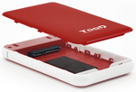 Carcasa disco duro TooQ tqe - 2528r 2.5 pulgadas sata3 micro USB roja