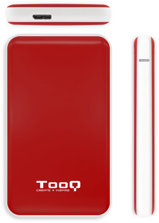 Carcasa disco duro TooQ tqe - 2528r 2.5 pulgadas sata3 micro USB roja