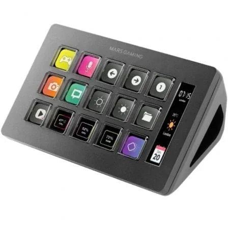 Stream Deck Slim Mars Gaming MSD-ONE/ 15 Teclas LCD/ Negro - PixelPlaza