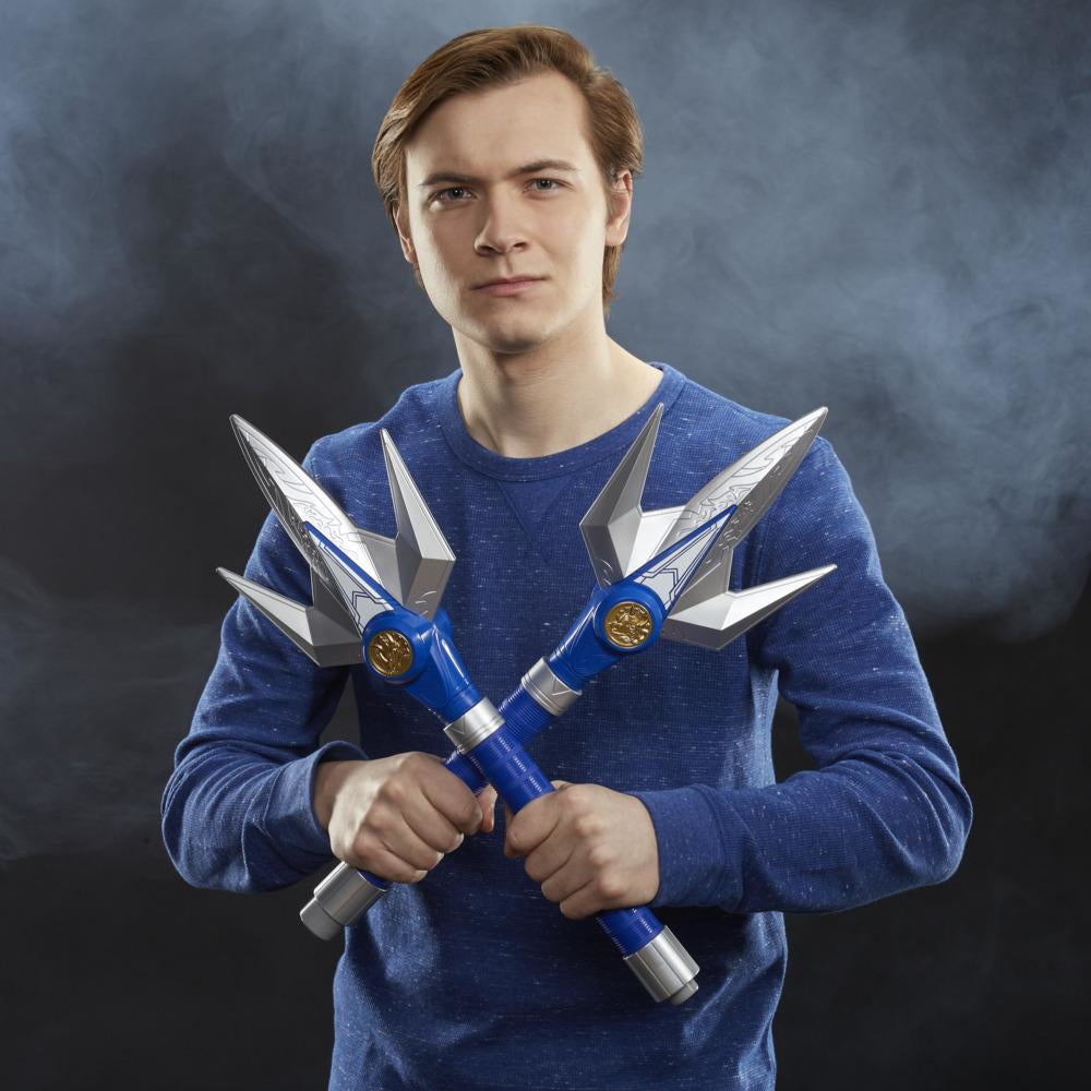 Replica Hasbro escala 1:1 blue ranger lanza de poder deluxe power rangers lightning collection