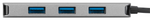 Adaptador Targus USB - c a 4xusb 3.0 plata