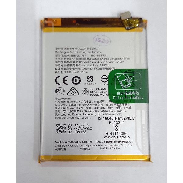 Bateria BLP757 para Realme 6 6 Pro 6s 4300mah calidad premium