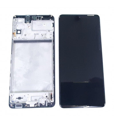 Pantalla lcd para Samsung Galaxy M51 M515 m515F SM-M515F  GH82-24166A mas tactil negro mas marco negro Service Pack