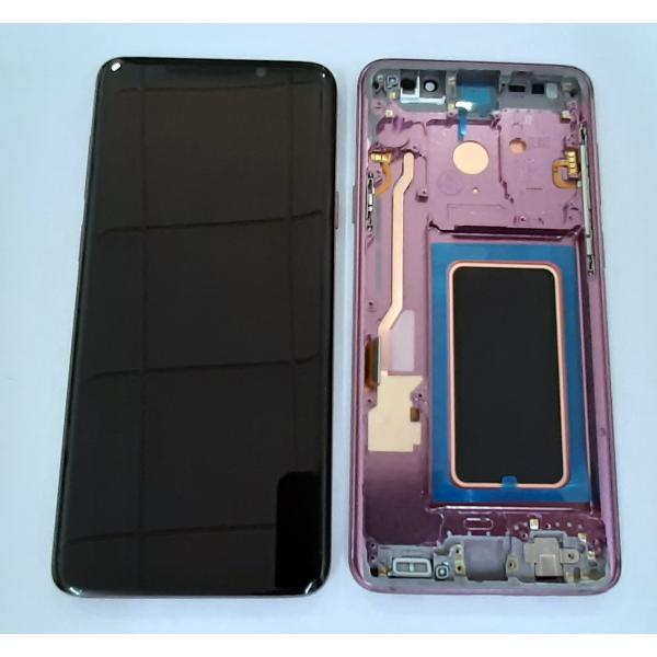Pantalla lcd calidad oled para Samsung Galaxy S9 PLUS SM-G965F mas tactil negro mas marco purpura compatible